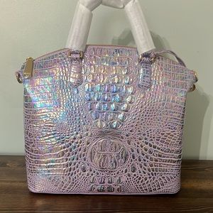 Brahmin Iridescent Purple Satchel